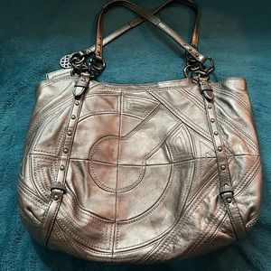 Coach Silver Leather Purse